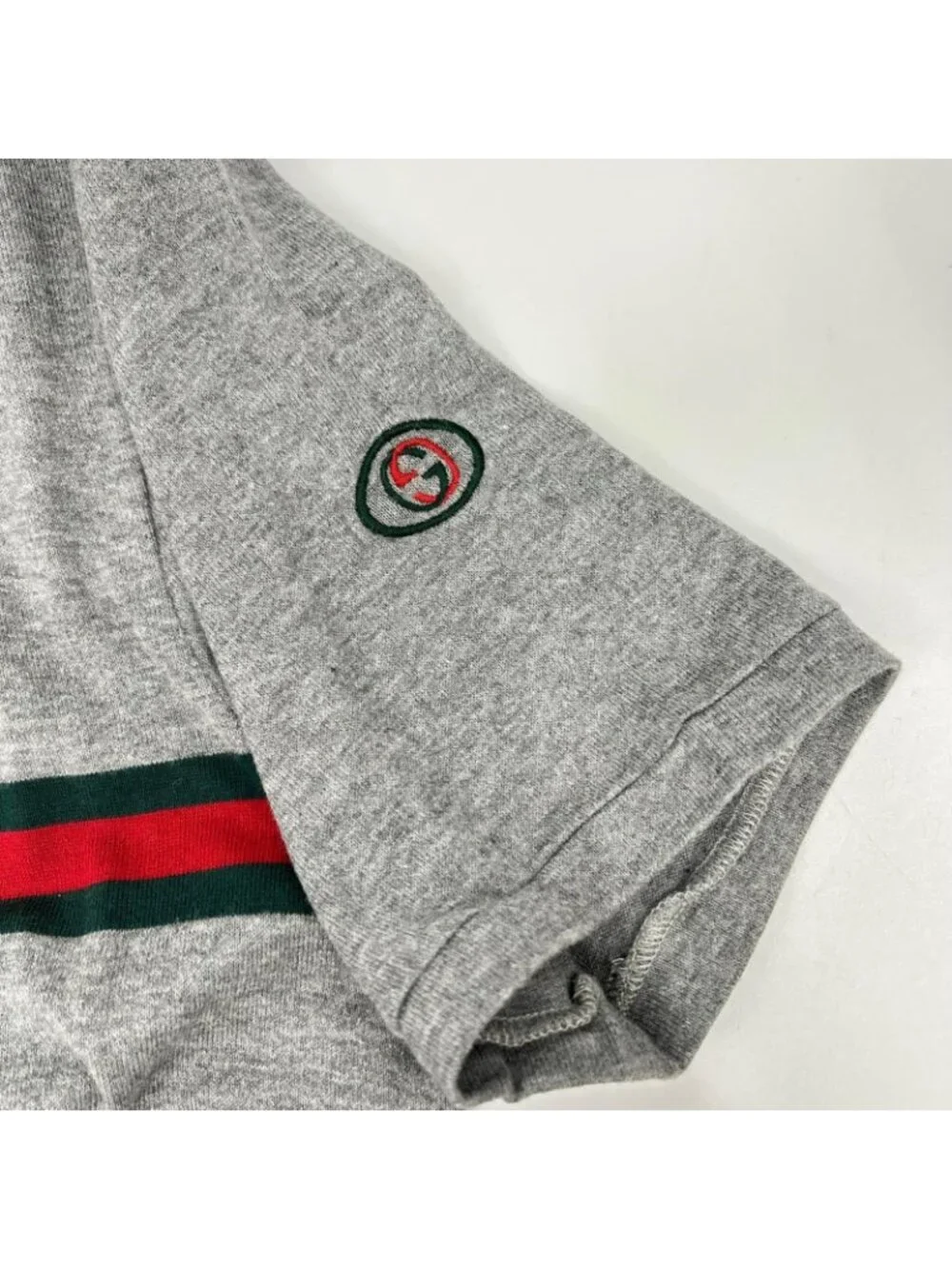 Gucci Gray Cotton Sherry Line Polo